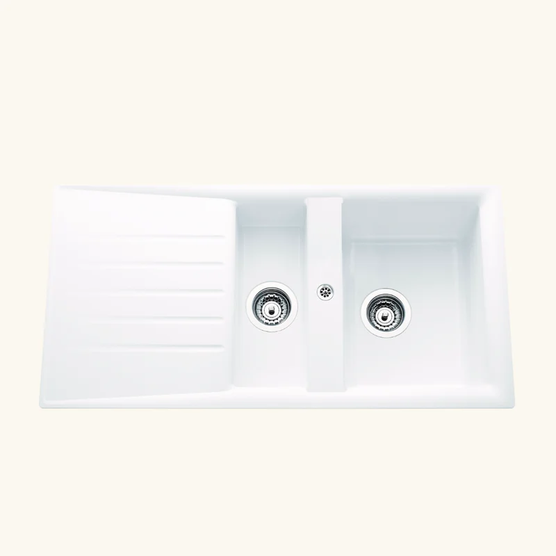 Vidage manuel 2 bacs CUIPD129 - Siphon gain de place