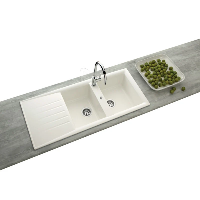 Vidage manuel 2 bacs CUIPD129 - Siphon gain de place