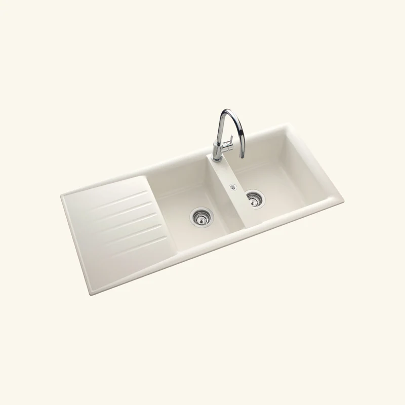 Vidage manuel 2 bacs CUIPD129 - Siphon gain de place