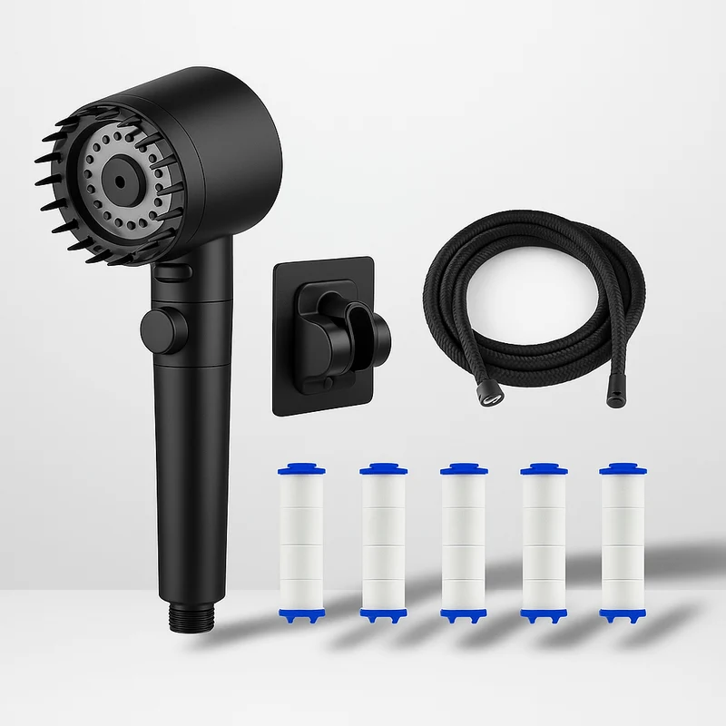 Pommeau de Douche Haute Pression avec Filtre – 3 Modes et Économie d’Eau