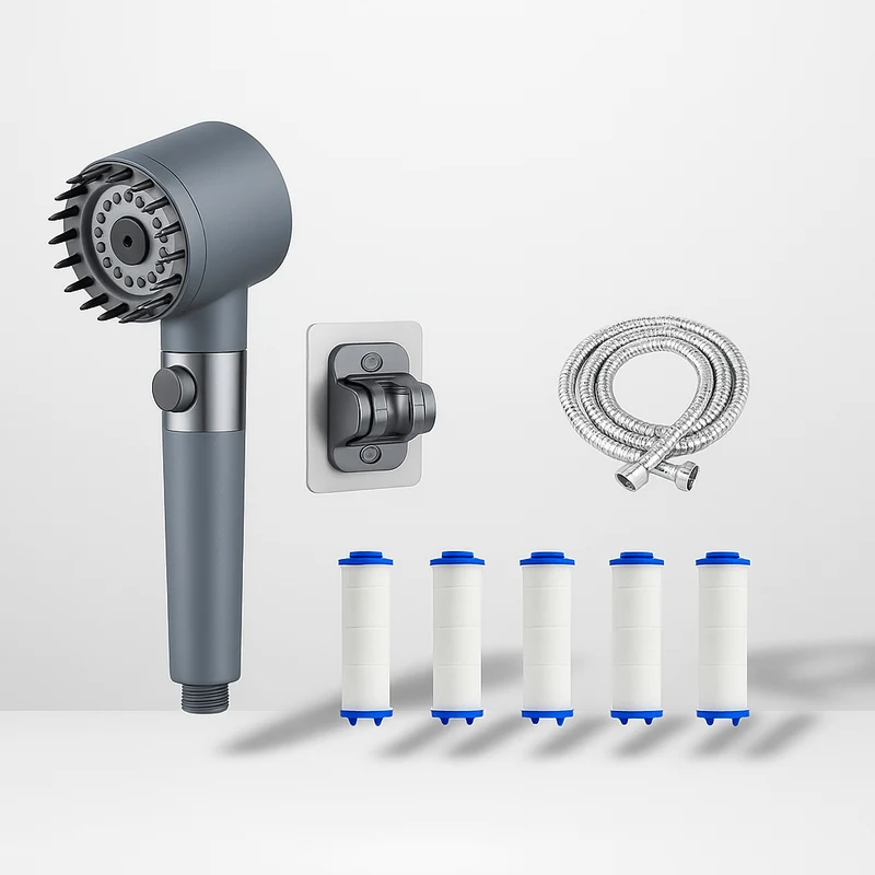 Pommeau de Douche Haute Pression avec Filtre – 3 Modes et Économie d’Eau