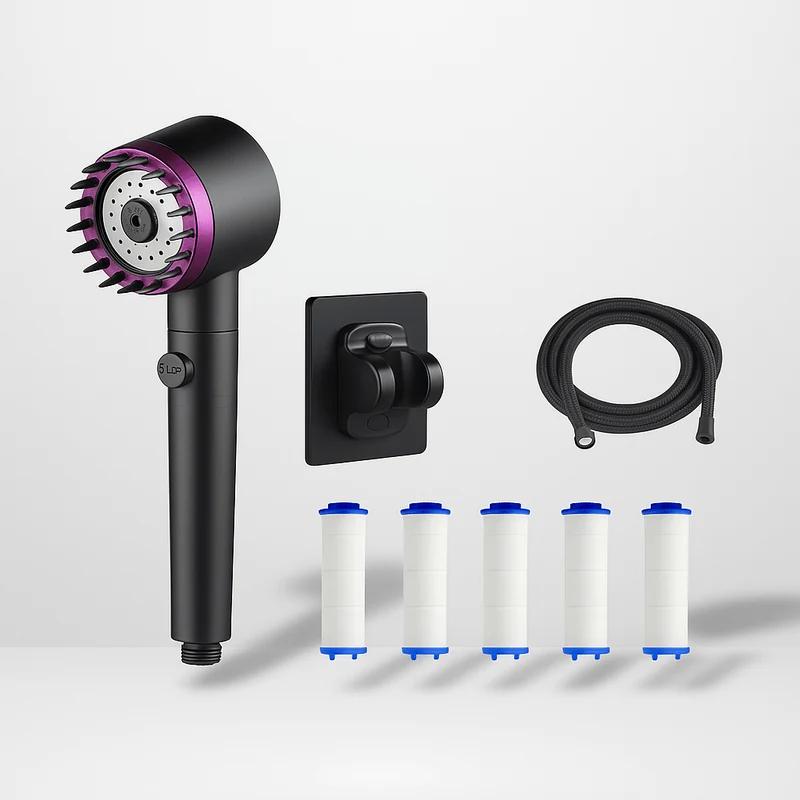 Pommeau de Douche Haute Pression avec Filtre – 3 Modes et Économie d’Eau