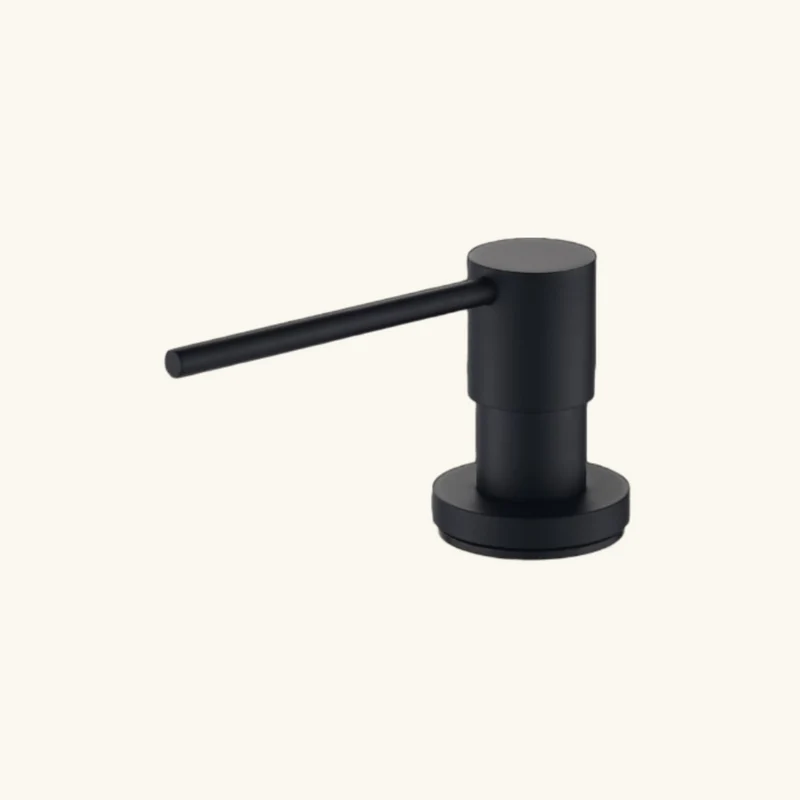 Distributeur savon cuisine encastrable Helika noir mat