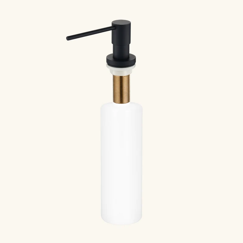 Distributeur savon cuisine encastrable Helika noir mat