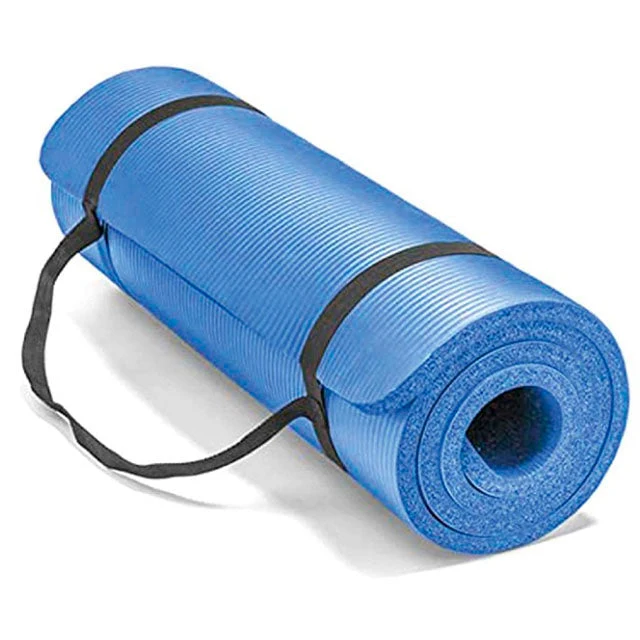 Tapis de yoga en Caoutchouc Antidérapant avec Sangles de Rangement