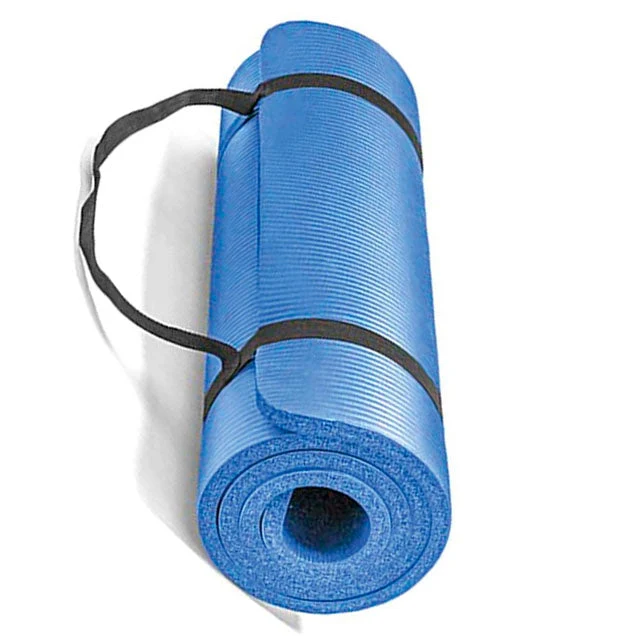Tapis de yoga en Caoutchouc Antidérapant avec Sangles de Rangement