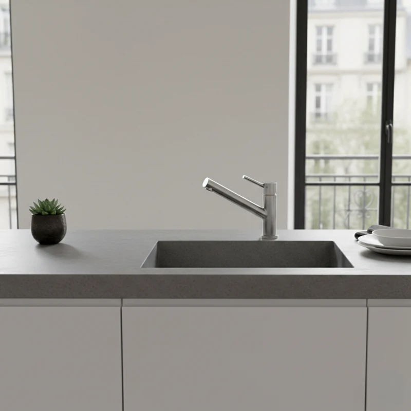 Robinet cuisine Luisina inox massif LEONIE
