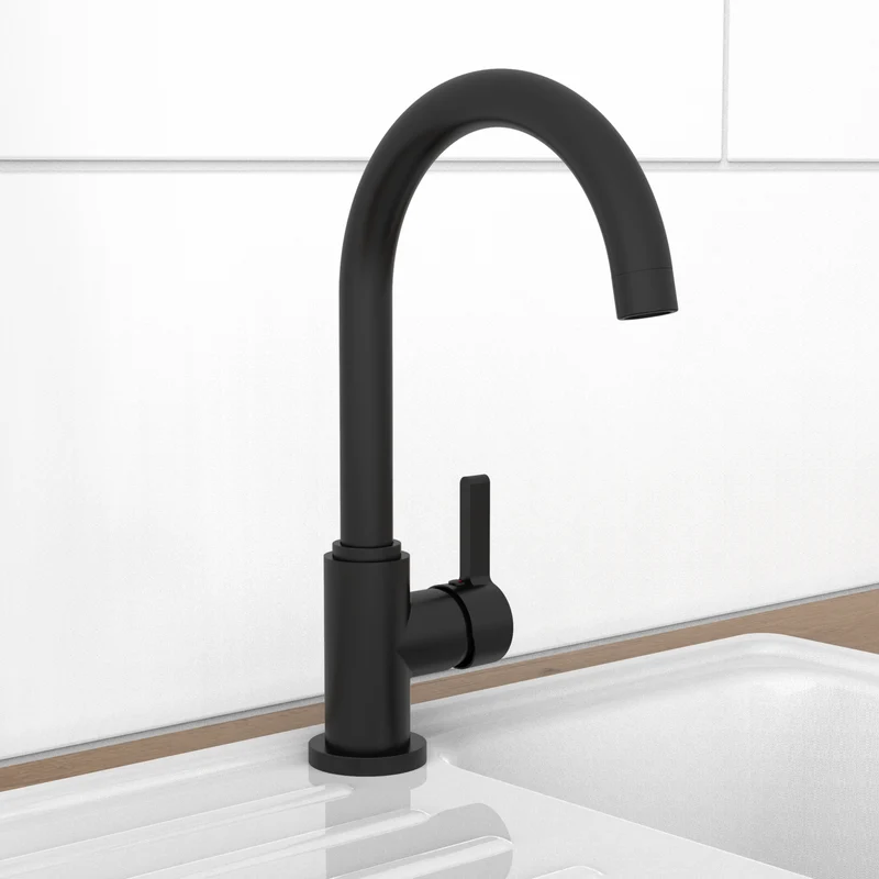 Robinet mitigeur cuisine Instmaier LEONA noir mat