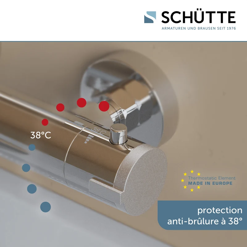 Mitigeur thermostatique de baignoire Schütte LONDON chromé