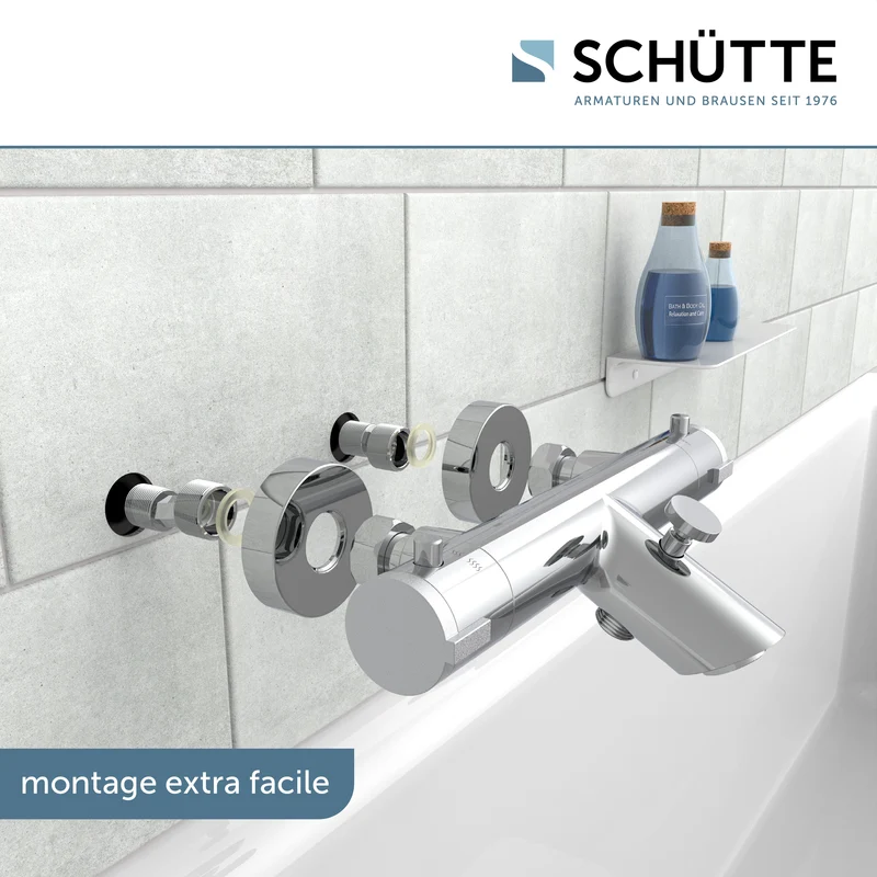Mitigeur thermostatique de baignoire Schütte LONDON chromé