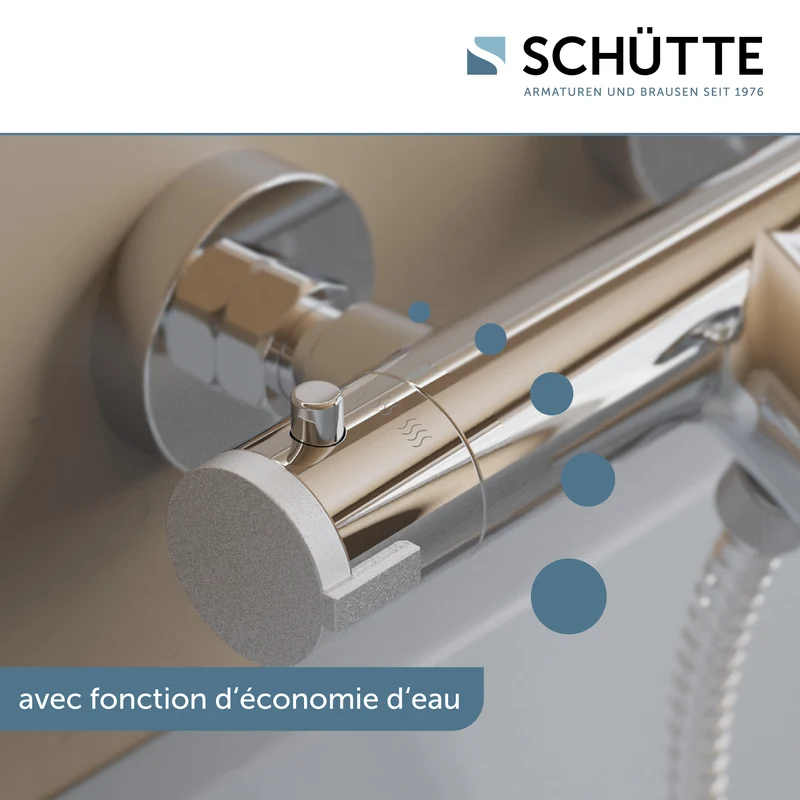 Mitigeur thermostatique de baignoire Schütte LONDON chromé