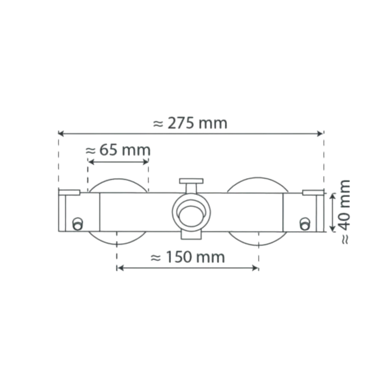 Mitigeur thermostatique de baignoire Schütte LONDON chromé