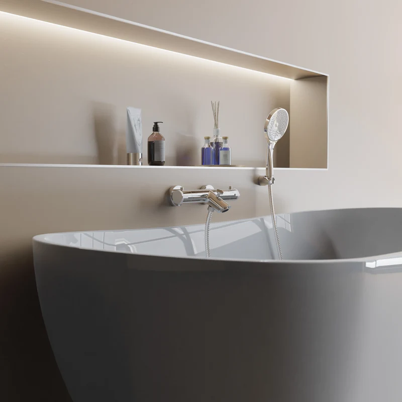 Mitigeur thermostatique de baignoire Schütte LONDON chromé
