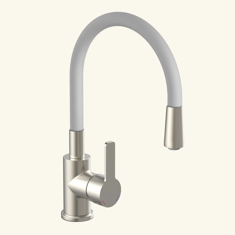 Robinet rabattable gris et inox Eisl FLEXO