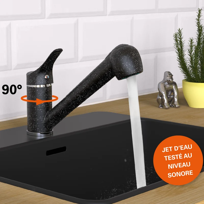 Robinet douchette Noir mat Eisl GRANIT