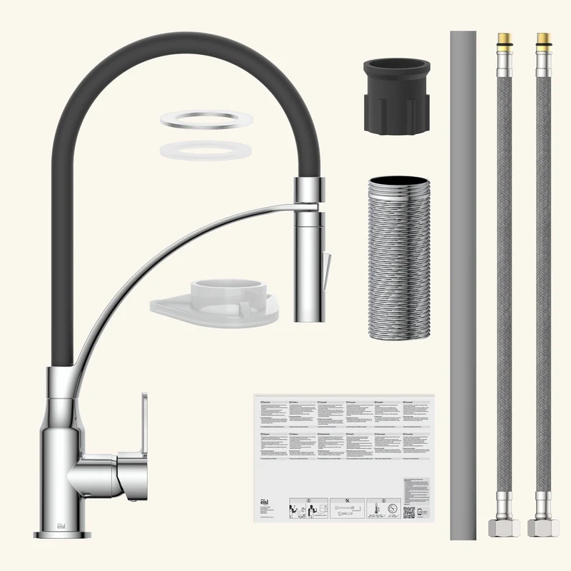 Robinet Douchette Noir / Chromé Eisl CARNEO