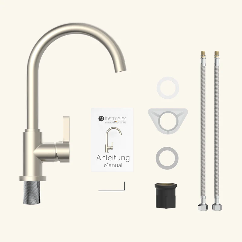 Robinet mitigeur cuisine Instmaier LEONA inox