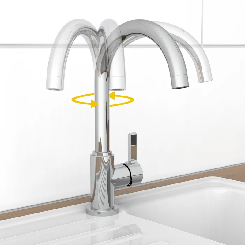 Robinet mitigeur cuisine Instmaier LEONA chromé