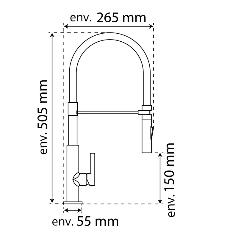 Robinet douchette Instmaier NOVA anthracite