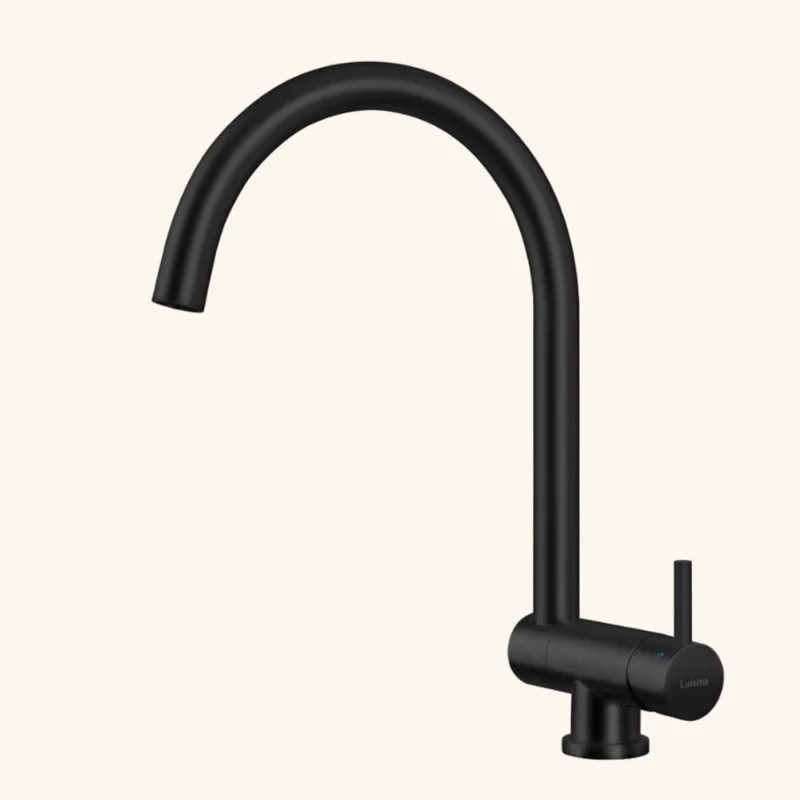 Robinet rabattable Inox PVD noir mat ACHILLE