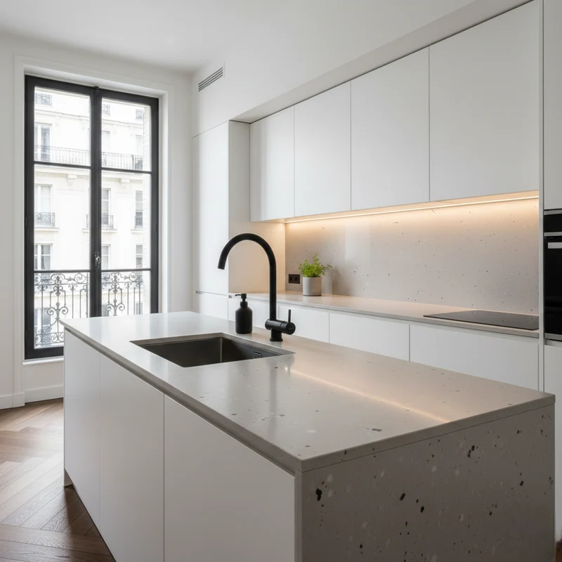 Robinet rabattable Inox PVD noir mat ACHILLE