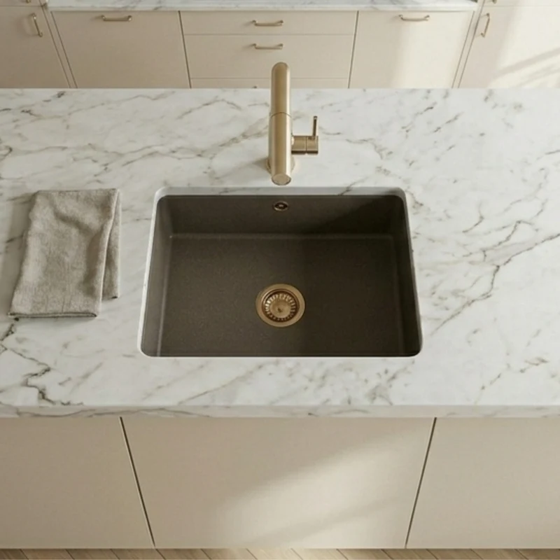 Robinet douchette Luisina inox PVD doré or clair ARCHIE