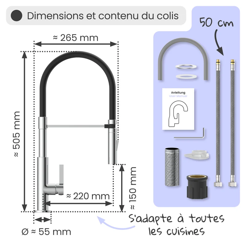 Robinet douchette Instmaier NOVA chromé
