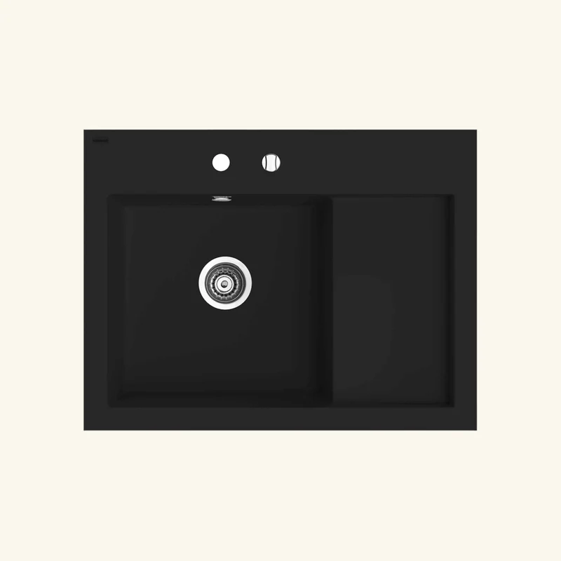 Vidage automatique gain de place 1 bac CUIPD013 pour évier granit - Siphon gain de place