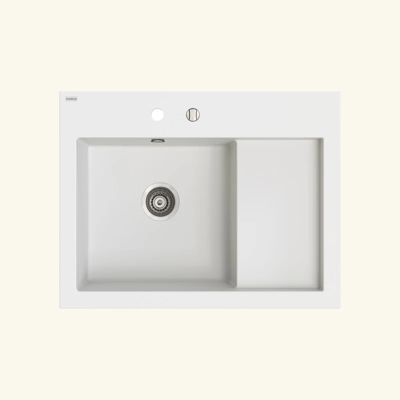 Vidage automatique gain de place 1 bac CUIPD013 pour évier granit - Siphon gain de place