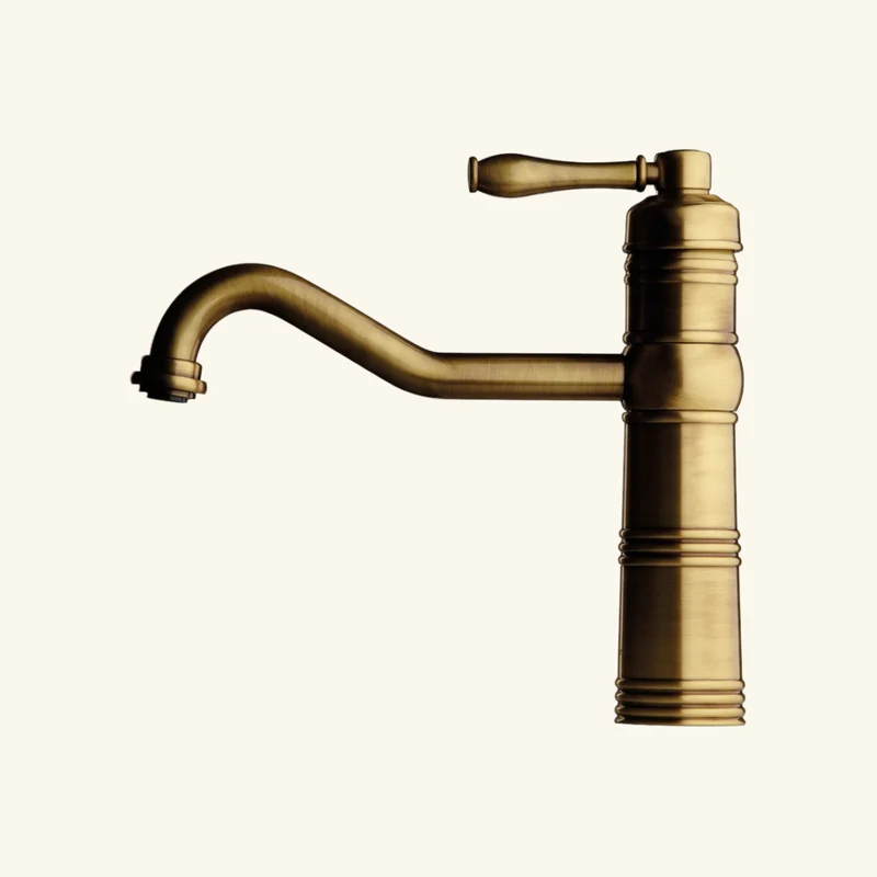 Robinet vintage laiton vieux bronze Chambord AUBIN