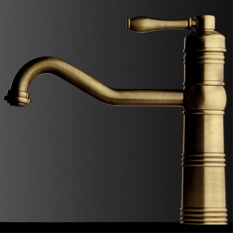 Robinet vintage laiton vieux bronze Chambord AUBIN