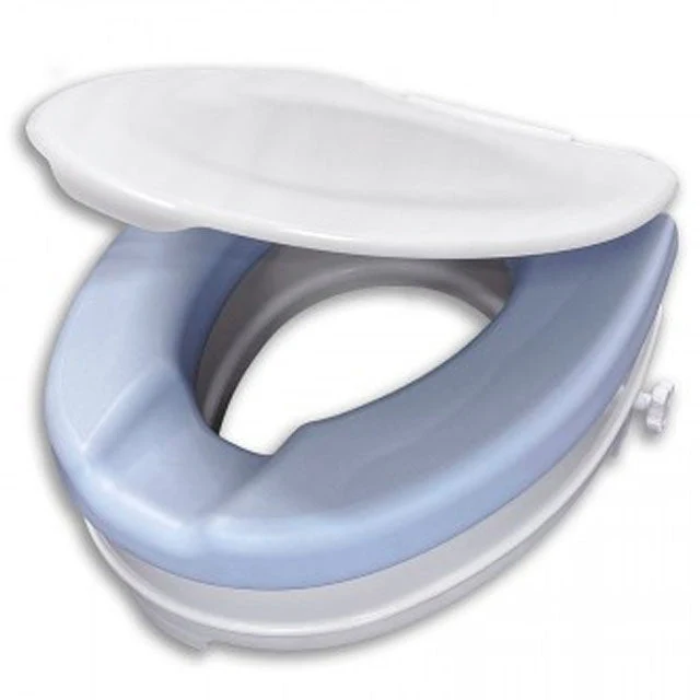 Rehausseur de WC Souple de 10 cm avec Couvercle pour Adultes
