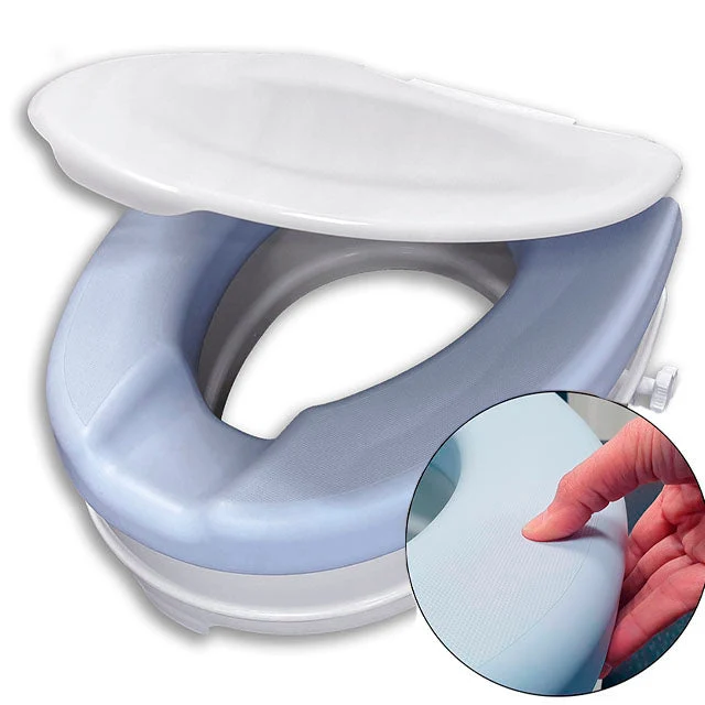Rehausseur de WC Souple de 10 cm avec Couvercle pour Adultes