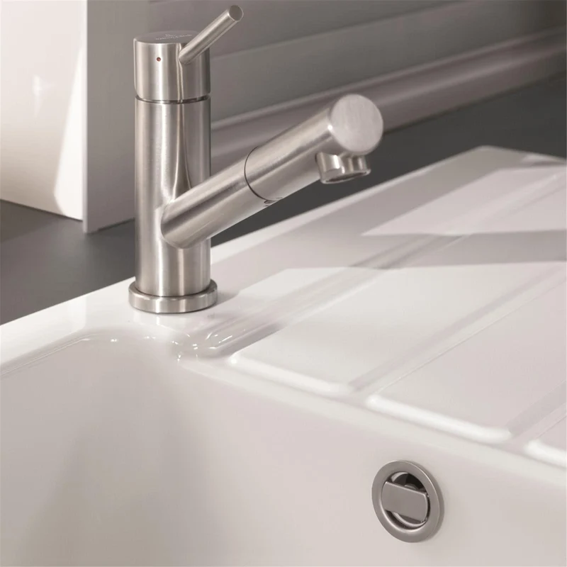 Vidage automatique 1 bac CUIPD254 pour évier Villeroy & Boch ARCHITECTURA - Siphon gain de place