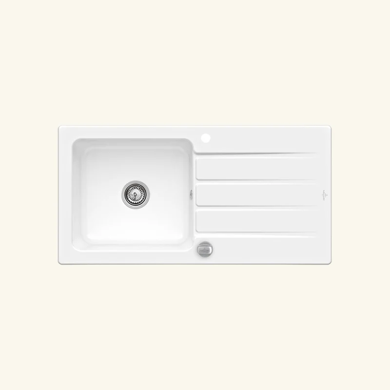Vidage automatique 1 bac CUIPD254 pour évier Villeroy & Boch ARCHITECTURA - Siphon gain de place