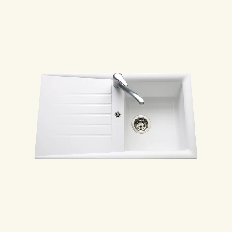 Vidage manuel 1 bac CUIPD366 pour évier Emeraude - Siphon gain de place