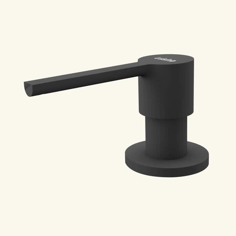 Distributeur savon cuisine encastrable Luisina inox revêtement PVD noir mat