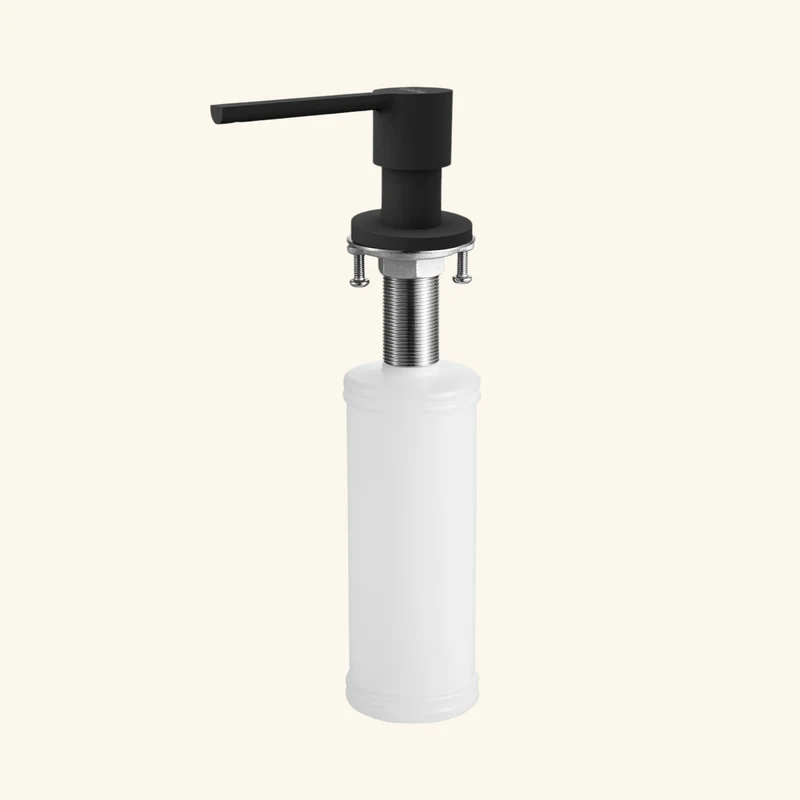 Distributeur savon cuisine encastrable Luisina inox revêtement PVD noir mat