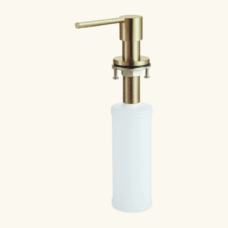 Distributeur savon cuisine encastrable Luisina inox revêtement PVD doré