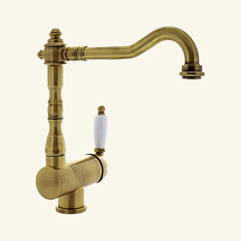 Robinet rabattable vintage laiton vieux bronze Paffoni GASTON