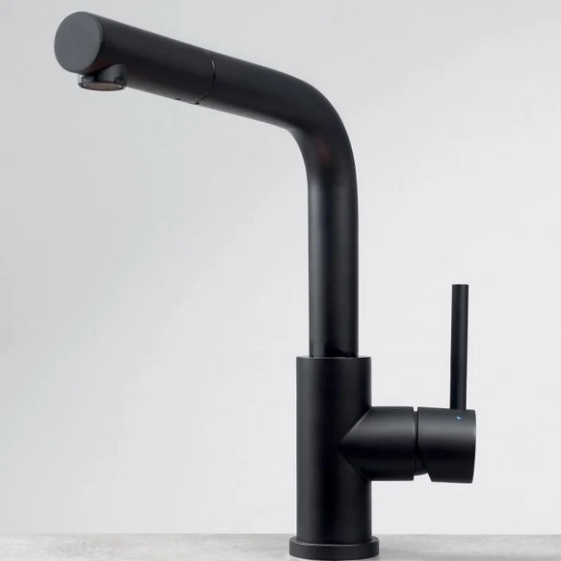 Robinet Douchette Luisina inox massif PVD noir LENA