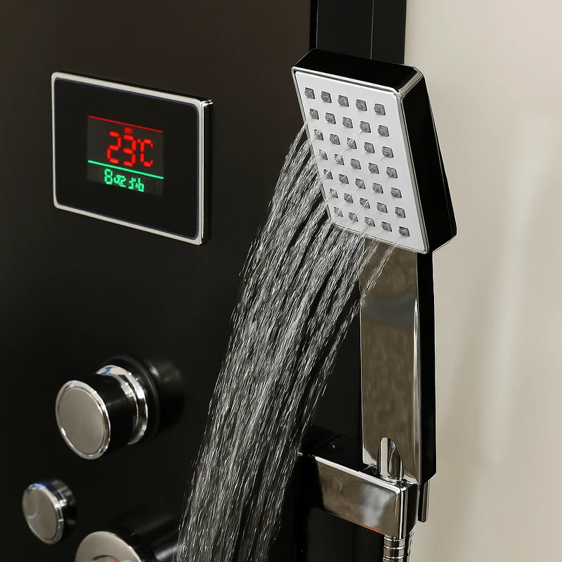 Colonne de Douche Hydromassante Noir