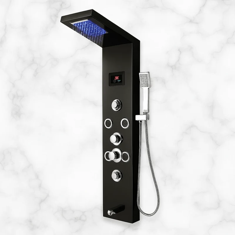 Colonne de Douche Hydromassante Noir