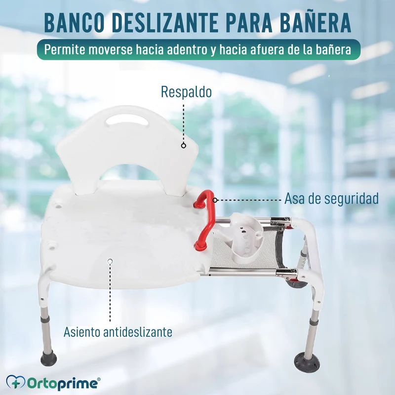 Chaise Glissante à Hauteur Réglable pour Accès à la Baignoire