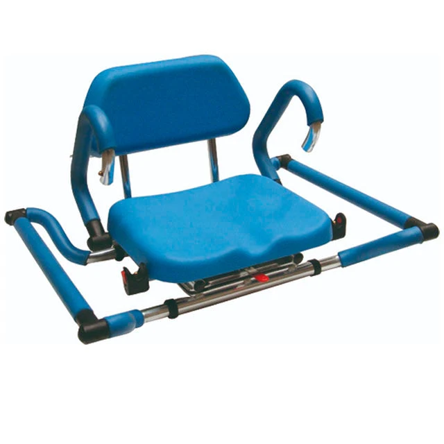 Chaise Pivotante de Baignoire Réglable avec Siège Rembourré et Accoudoirs