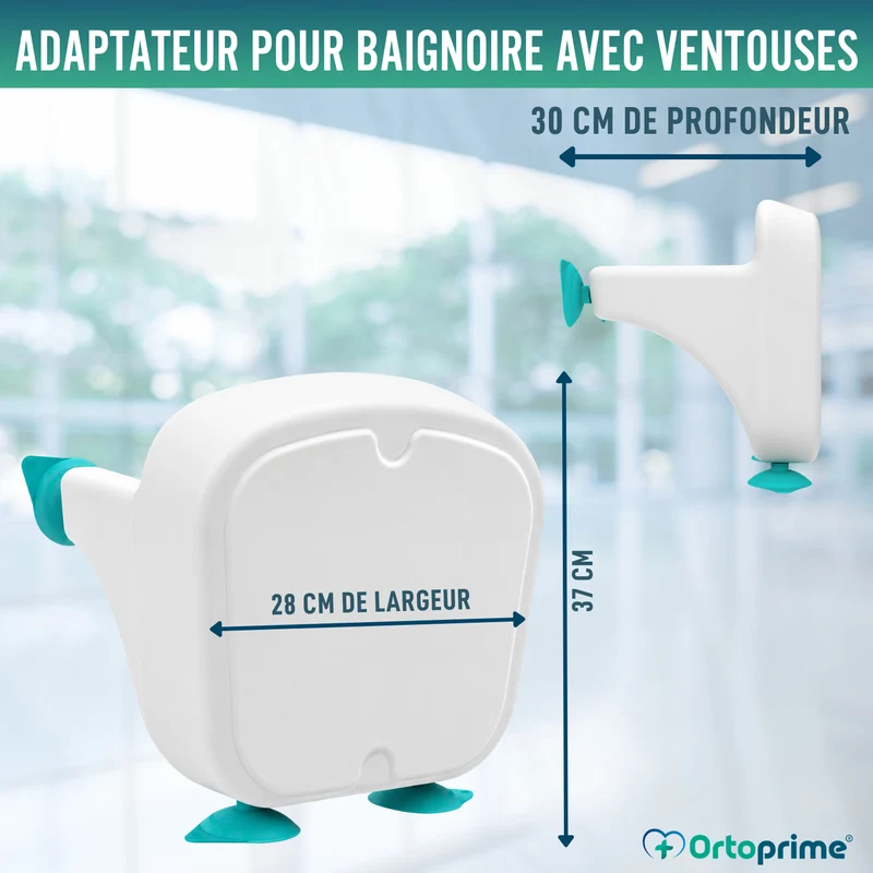 Support Réducteur pour Baignoire avec Ventouses | Adaptable