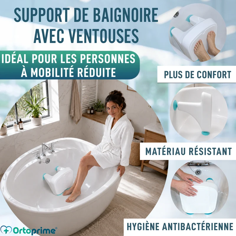 Support Réducteur pour Baignoire avec Ventouses | Adaptable