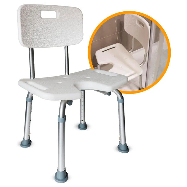 Chaise de Douche pour Personnes âgées avec Siège en U et Hauteur Réglable