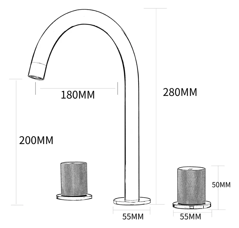 Robinet de salle de bain or brossé
