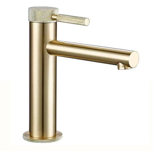 Mitigeur de lavabo or brossé